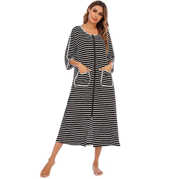 Badekåpe Dame Myk Strikket Pyjamas