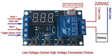 6-30V Justerbar Relæ Timer Cyklus Modul Switch Trigger Forsinkelse Kredsløb Boar