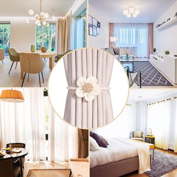 Magnetiske gardinbindere 2 stk, Kamelia gardinklips kompatible gardiner Boho D