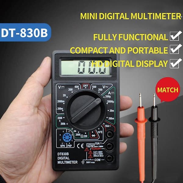 Dt830b Digitalt multimeter Mini Universal håndholdt multimeter Elektrisk instrument
