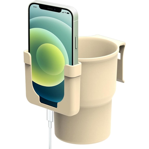Universal Bilkoppholder, Multifunksjonell Bilkoppholder og Telefonholder, Koppholderforlengelse med Justerbar Arm, Muggstativ for Kaffe, Telefon, Flasker