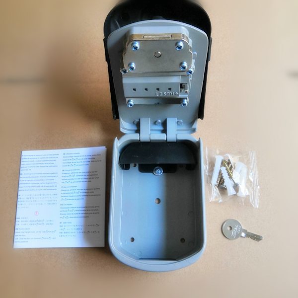 Stor utomhus nyckelbox med 4 nödkoder och nycklar Wat