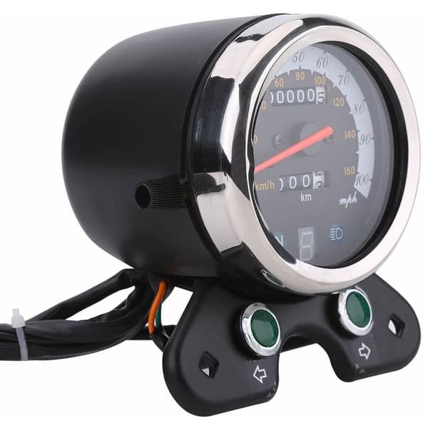 -Universal Motorcykel Speedometer Dobbelt Odometer Speedo Speedometer Digital