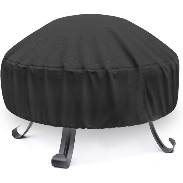 Fire Pit Cover Rund for Fire Pit 22 tommer - 34 tommer, 420D Heavy Duty Outdoo