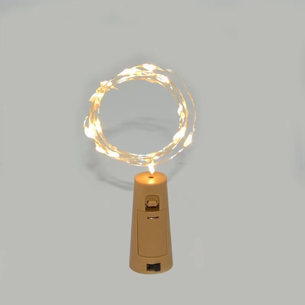 [3 stk] 2m 20 LED Flaskelys, LED Flaske Lysstreng Vandafvisende Sølvtråd Fleksibel Flaskelampe Dekoration til Jul, Indendørs og Udendørs