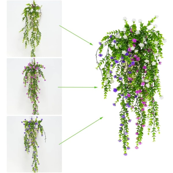 3 st konstgjorda växter utomhus konstgjorda växter konstgjorda blommor för inomhusbruk