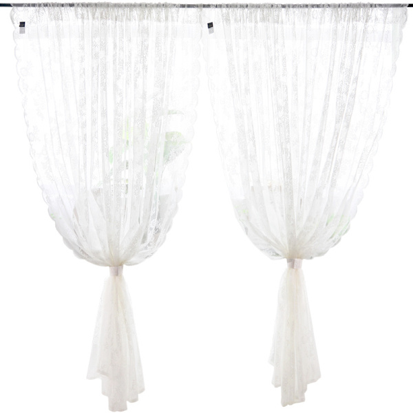 2 stk. Hvide Gardiner Semi-Sheer 1,5*2m til Dekorativ Lysfiltrering Stue