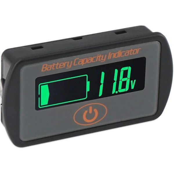 2 i 1 Batterikapacitetsindikator SOC Spændingskapacitetskombinationsmåler Blysyremåler 12V 24V 36V 48V Lithium Li-ion 2S~15S 7.4V~56V