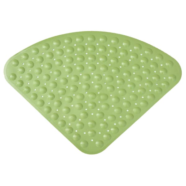 Antiskli dusjmatte for badekar - 55x55 cm, trekant, grønn