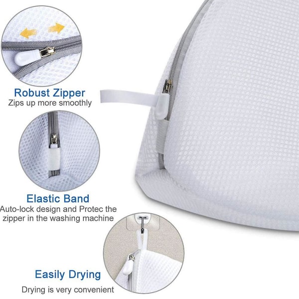 2 stk. Vaskeripose Vaskeripose til sko Sneakers Multi Protection Vaskeripose