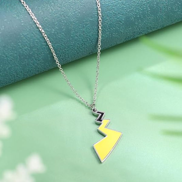 Toys Pika Tail Lightning Halskjede for Menn Rustfritt Stål Anheng