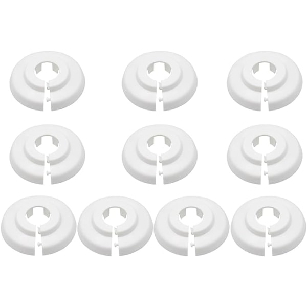 10 stk. Enkelt Radiator Rosetter, Plast Rørklemmer, Radiator Rosett, Radiator Rørdeksel, Gulvvegg Hulldeksel, Rørdeksel for Radiator, for P