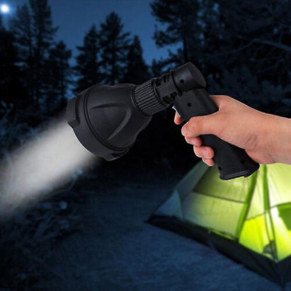 Handhållen LED-strålkastare USB-laddningsbar camping jakt ficklampa facklor