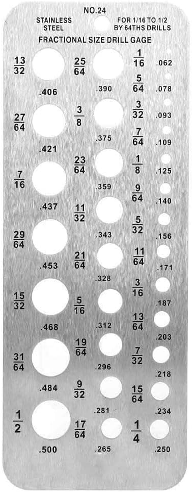 29 størrelser rustfrit stål bor gauge bor bit gauge til måling bolt skrue