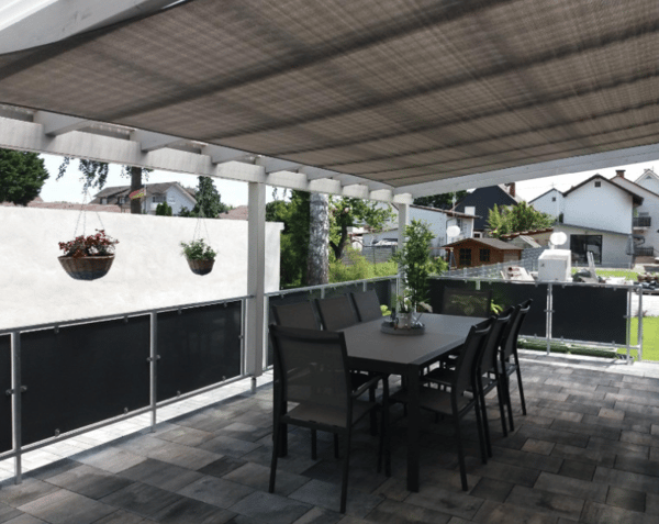 Rektangulär solsegel Anti-UV, Hållbar, Perfekt för uteplats, trädgård, (2 x 3 m, Grå)