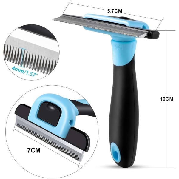 Pet Grooming Brush - Professional Deshedding Comb - Dematting Bru