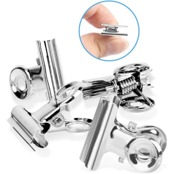Metalliklipsit, 50 kpl metalliset saranaklipsit, 22 mm paperiklipsi, ArgClips Metal, 50 kpl