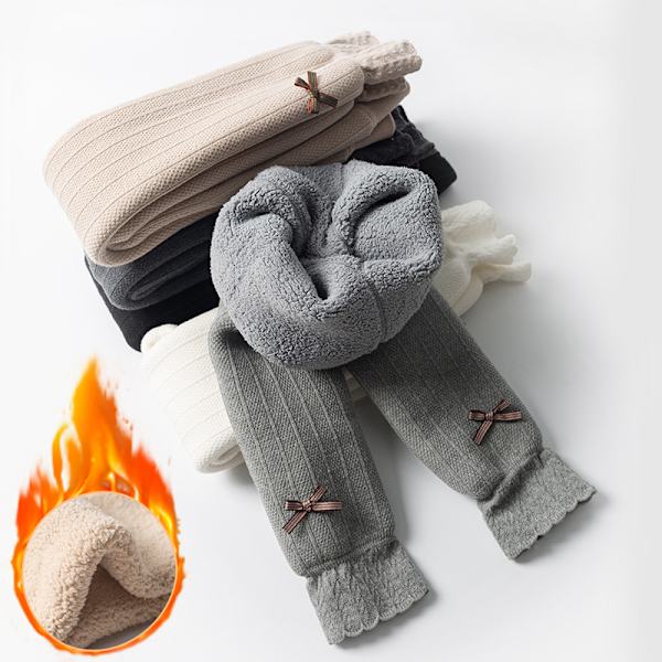 Babyflicka Strumpbyxor Tjocka Kabel Stickade Leggings Bomulls Strumpbyxor för Småbarn Ch