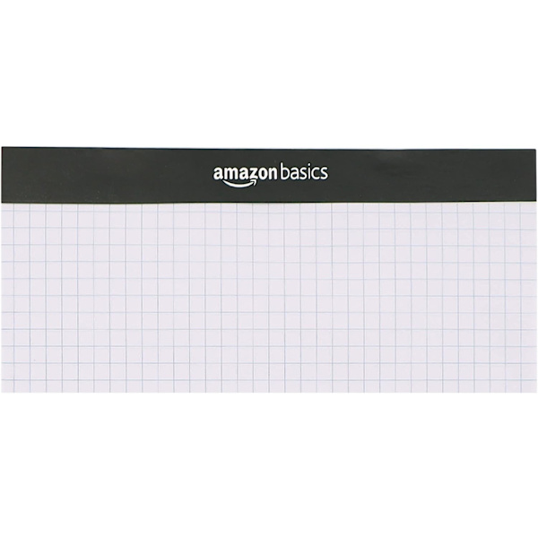 Quad-Ruled Paper Pad - Pakke med 2, 8,5 tommer x 11,75 tommer
