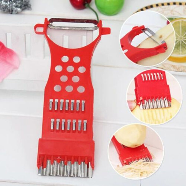 5 i 1 Multifunktionel Plast Skræller Grøntsager Frugt Slicers Cutter Kitche