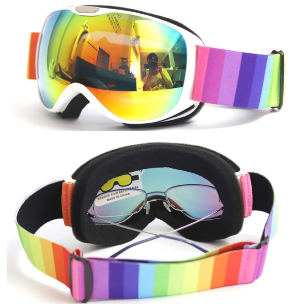 Kids Ski Goggles - Helmet Compatible Snow Goggles for Boys & Girls with 100