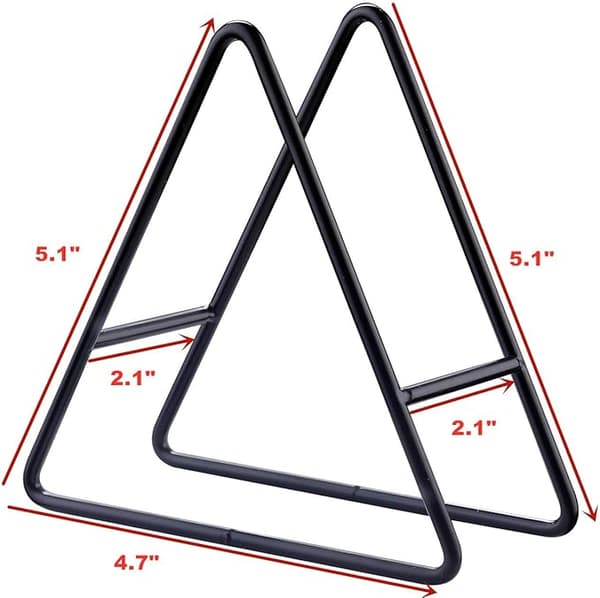 2PC Triangle Coaster Holder Black Iron Metal Holder Storage Caddy