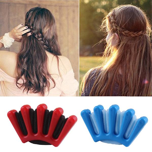 2 st DIY svamp hårstyling verktyg snabb bulle maker flätare fläta stylist hår