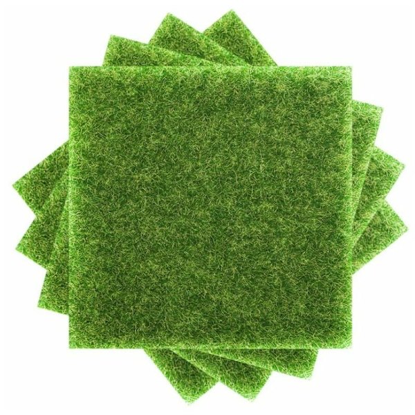 Kunstig plantehæk 4 simuleret grøn mosland, 30 x 30 cm