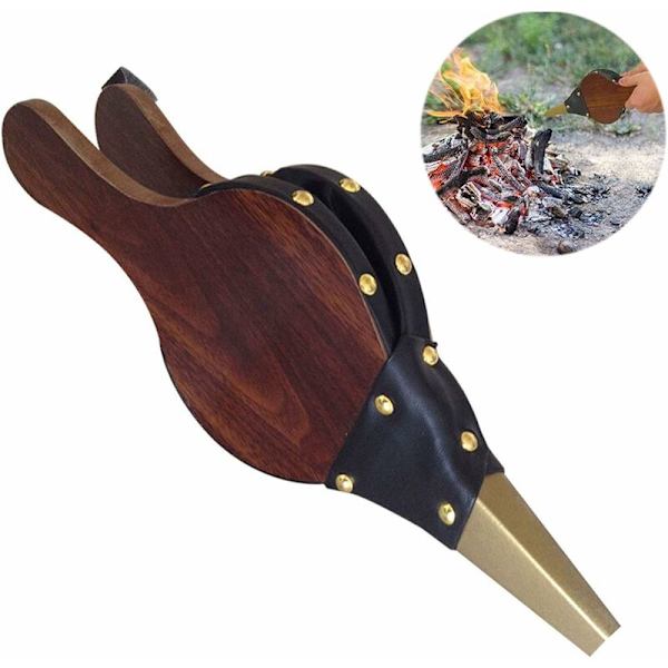 Bälg för öppen spis Grill Bälg för öppen spis Trä Luftblåsare Hängande Klocka