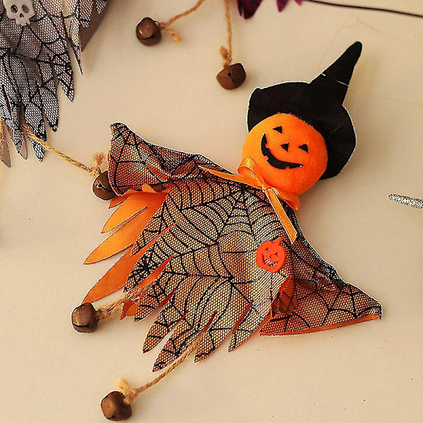 Halloween-dekorationer, spökfestival pumpa spöke häxdocka, festdocka hänge, pumpa