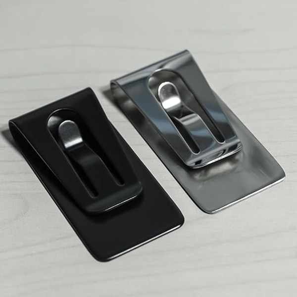 Creative Metal svart Penga Clip, Handiness Wallet Kreditkort Clip, Minimalis