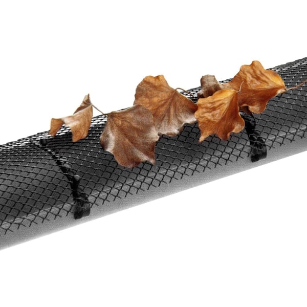 4x Takrennebeskyttelse Mesh med 60 Festklips, 16cm6m