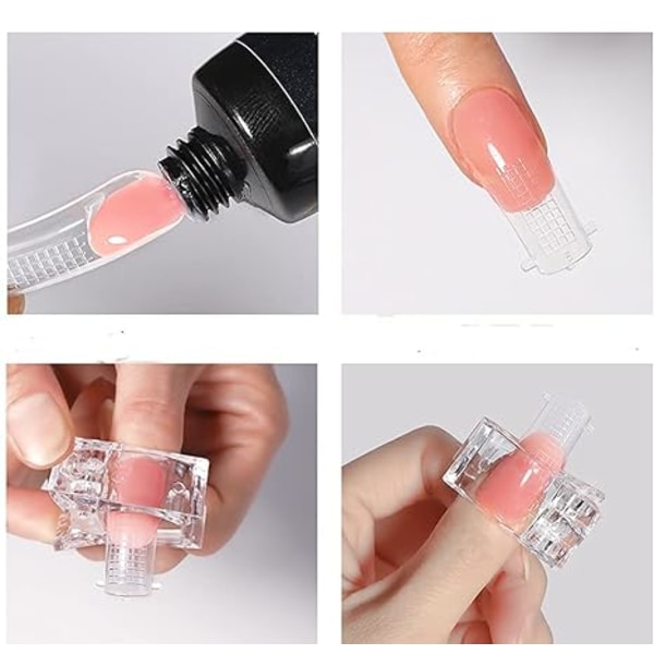 10 Stk Neglespisser Clip Poly Gel Quick Building Negletips Clip Plast Finger