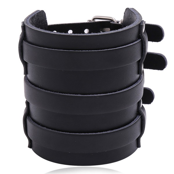 Armbånd Vintage Læder Armbånd Bangle Mænd Bred Manchet Læder M