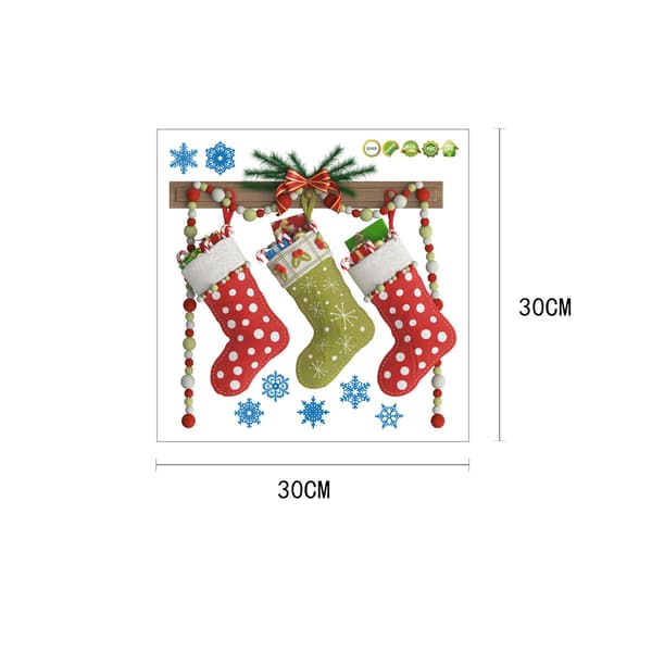 Julstrumpa kreativa julväggdekaler