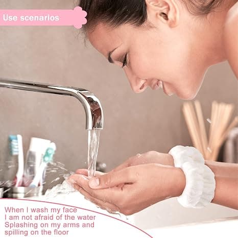 Handledstorkar för kvinnor, kompatibla med ansiktstvätt, Microfiber Wrist Spa Wash
