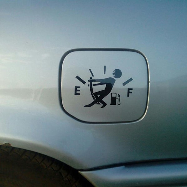 Humor Bilsticker, Høy Bensinforbruk Klistremerker, Tom Bensintank Klistremerker for