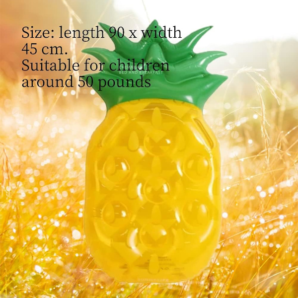 2 st gula ananas uppblåsbara flytande säng surfbräda, sommar strandleksak P