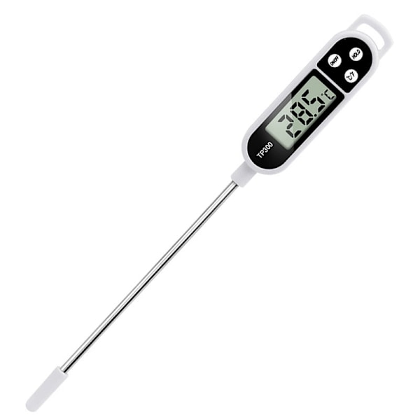 Kjøkkentermometer tilbehør, matlagingstermometer, termometerprobe, grilltermometer, 5 sekunders LCD-skjermtermometer for bakverk, BBQ, kjøtt, melk C