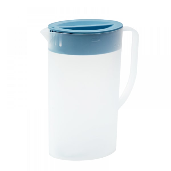 Mångsidig plastkanna med lock för drycker, nordisk blå 2l