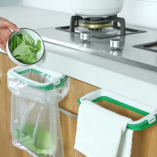 2 stk. hengende søppelposeholder, søppelposeoppbevaringsstativ, søppelposeholder