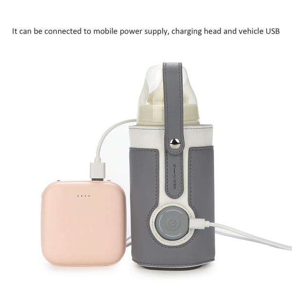 Mjölkflaskeöverdrag - USB-flaskvärmare - Lättanvänd mjölkflaskevärmare,