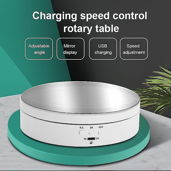 3-hastighets elektrisk roterande displaystativ svart