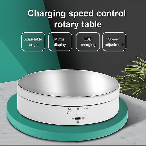 3-trins elektrisk roterende displaystand - Sort