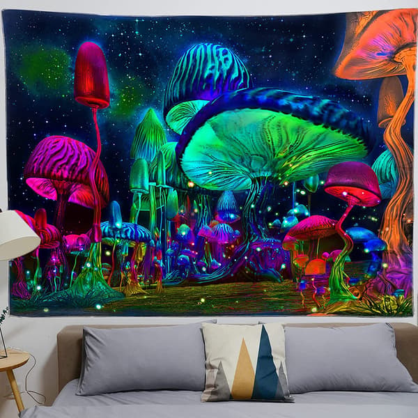 Soppveggteppe Psykedelisk Hippie Veggteppe