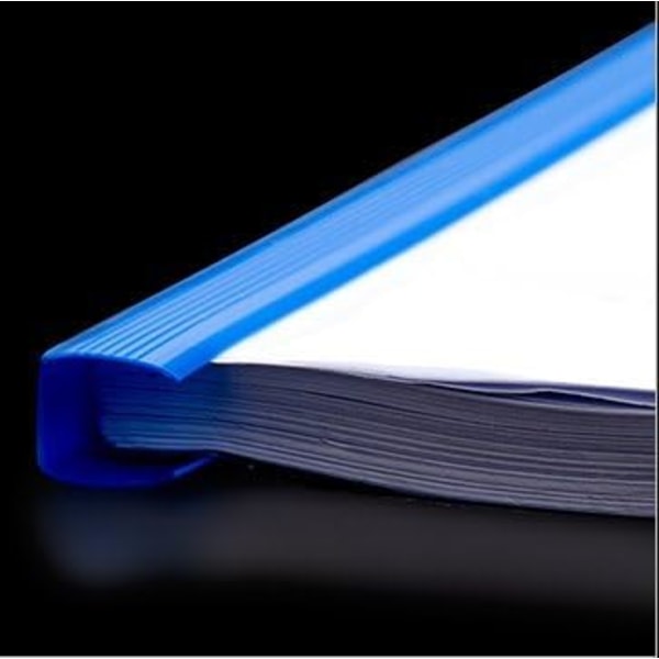 Plastficka 10 mm glidande stång rapportpärmar, 40 ark kapacitet, transparenta CV-presentationsmapp organisatör pärm för A4-papper, 10 st