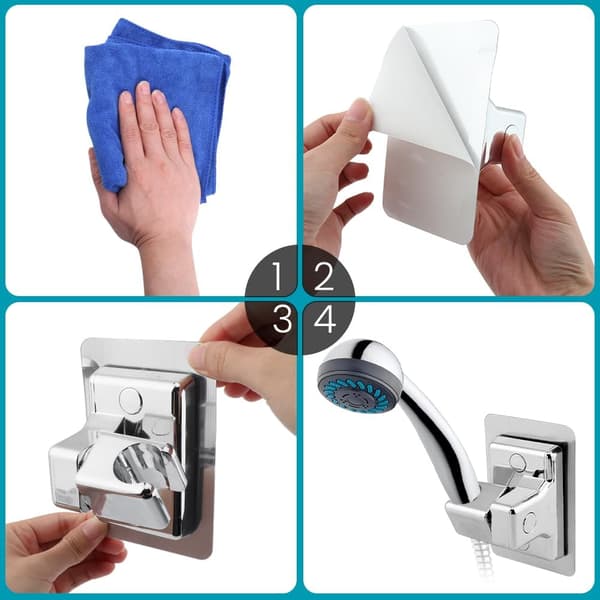 360° roterende brusehovedholder - Ingen boring - Universal bruseholder til
