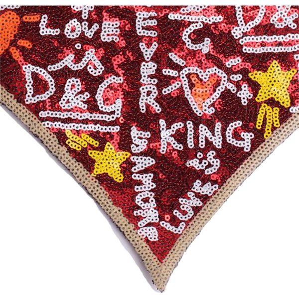 5 stk DIY Love Heart Paljetter Patch Strykejern på Patch for Klær Veske Sko Caps