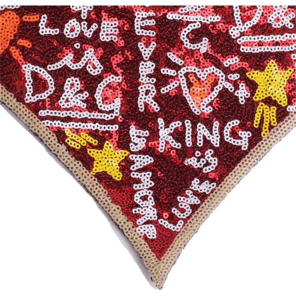 5 stk. DIY Love Heart Sequin-patch, strygepatch til beklædning, taske, sko, kasketter