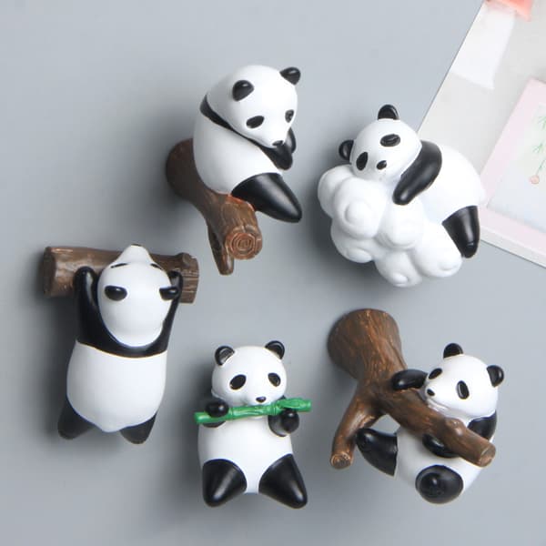 5 søde panda køleskabsmagneter køleskabsmagneter